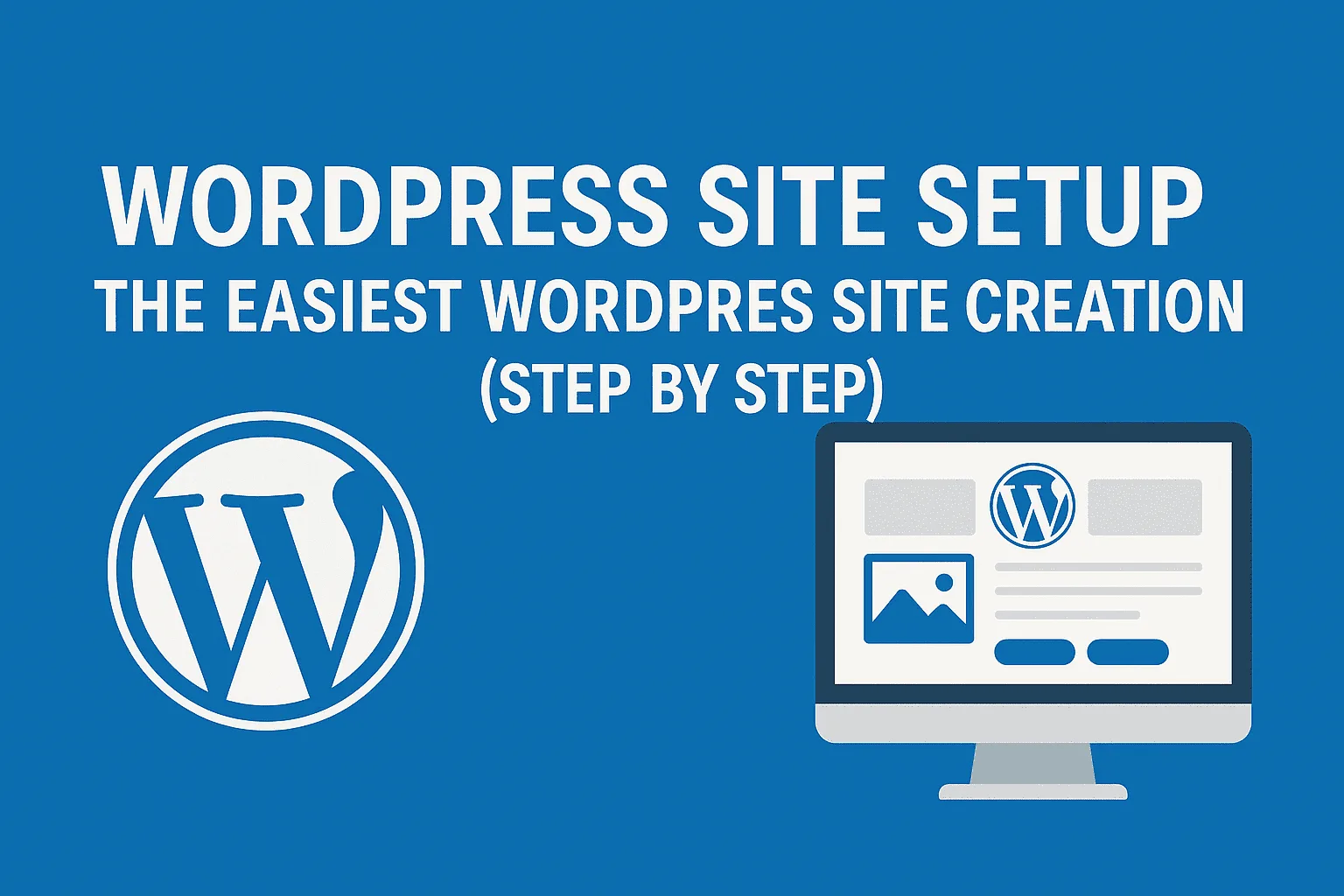 WordPress site setup dashboard showing theme and plugin configuration